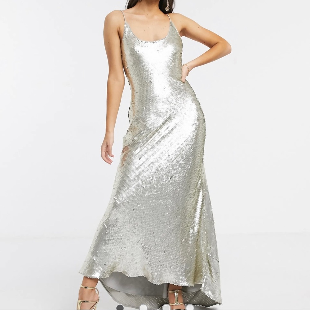 Cami embellished sequin maxi dress